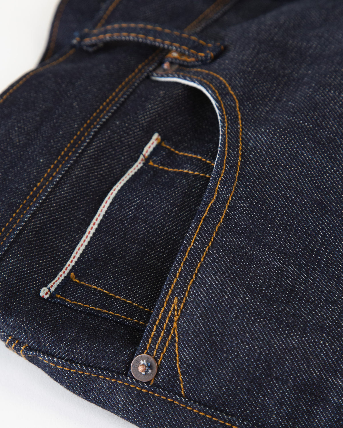 Selvedge Coin Pocket Detail of Railcar Black Lot 001