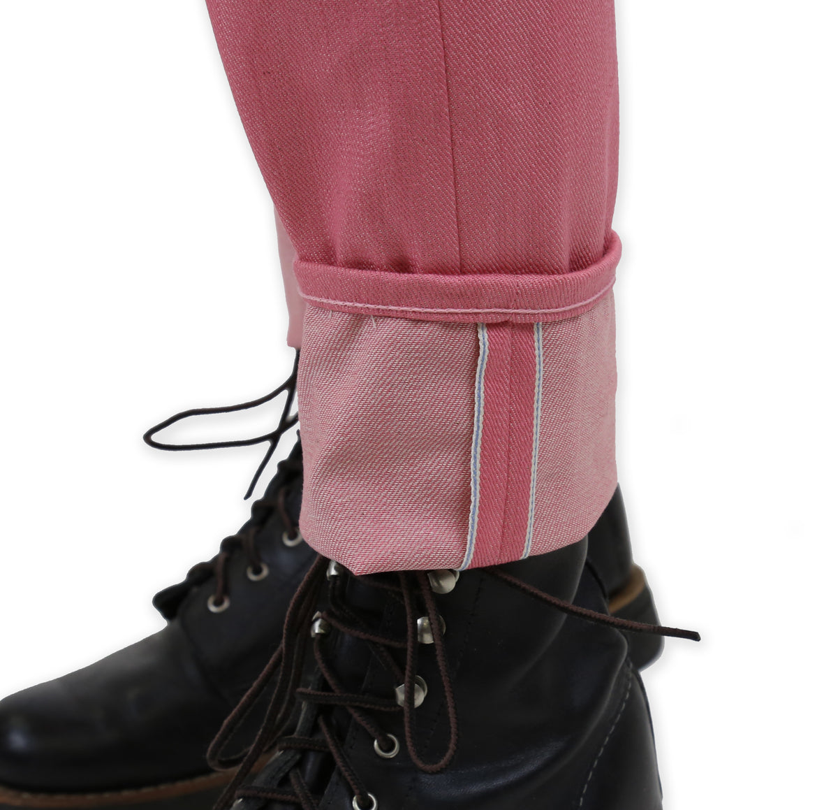 Vixen Pink Selvedge Stretch Medium High Waist Skinny