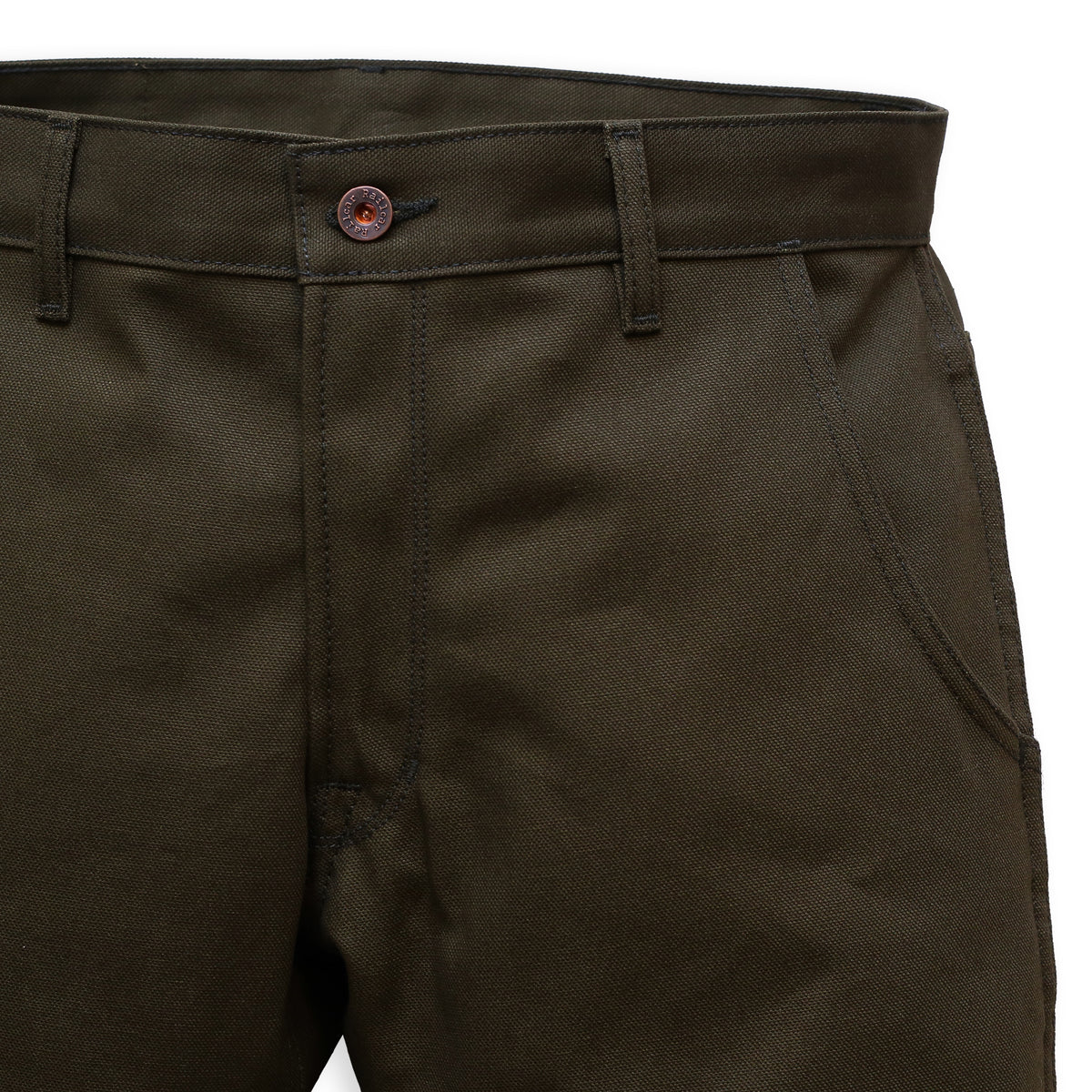 Front Pocket Detail of Flight Trouser Seaweed Green