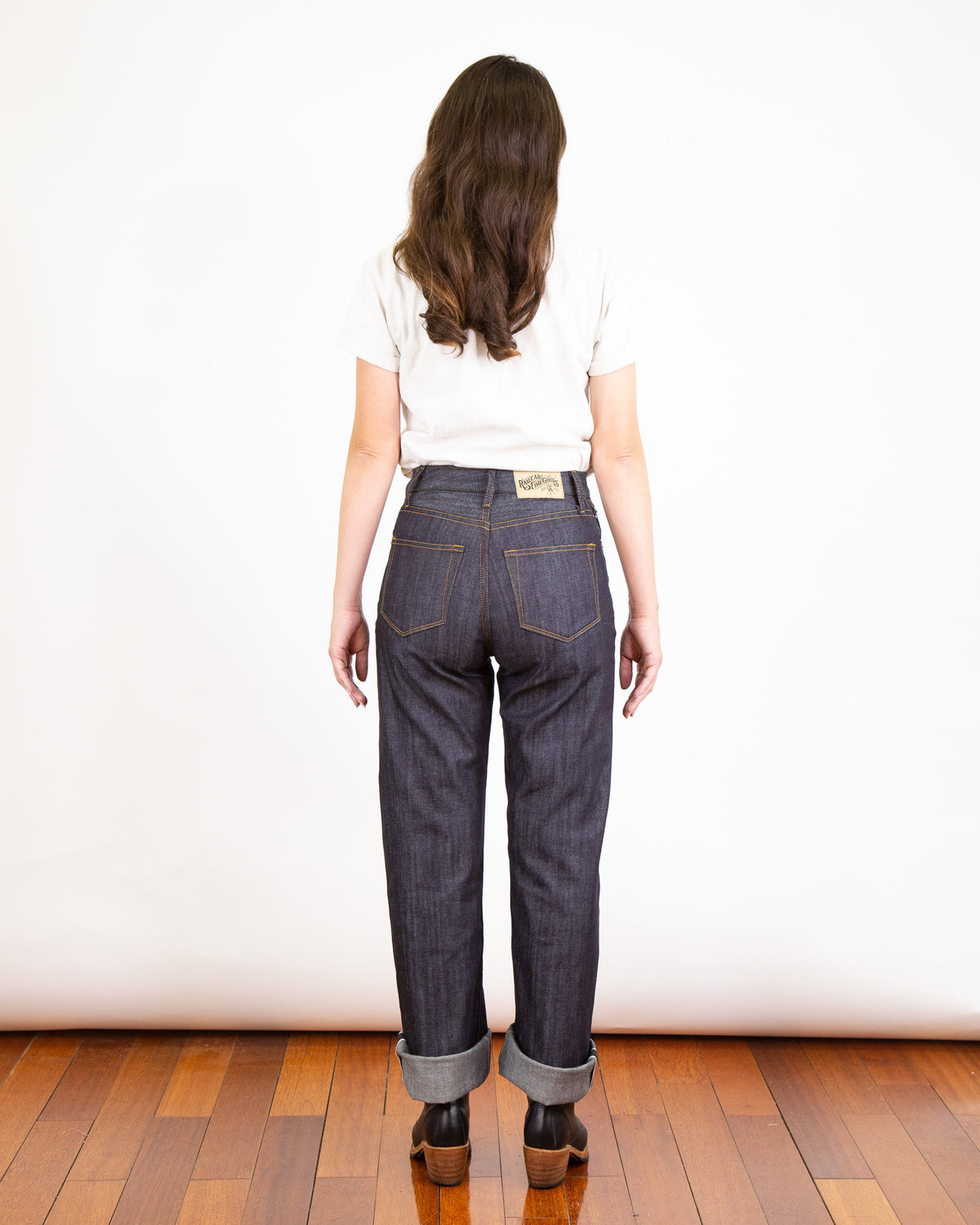 Model Photo of Back of Drifter X081 Jeans
