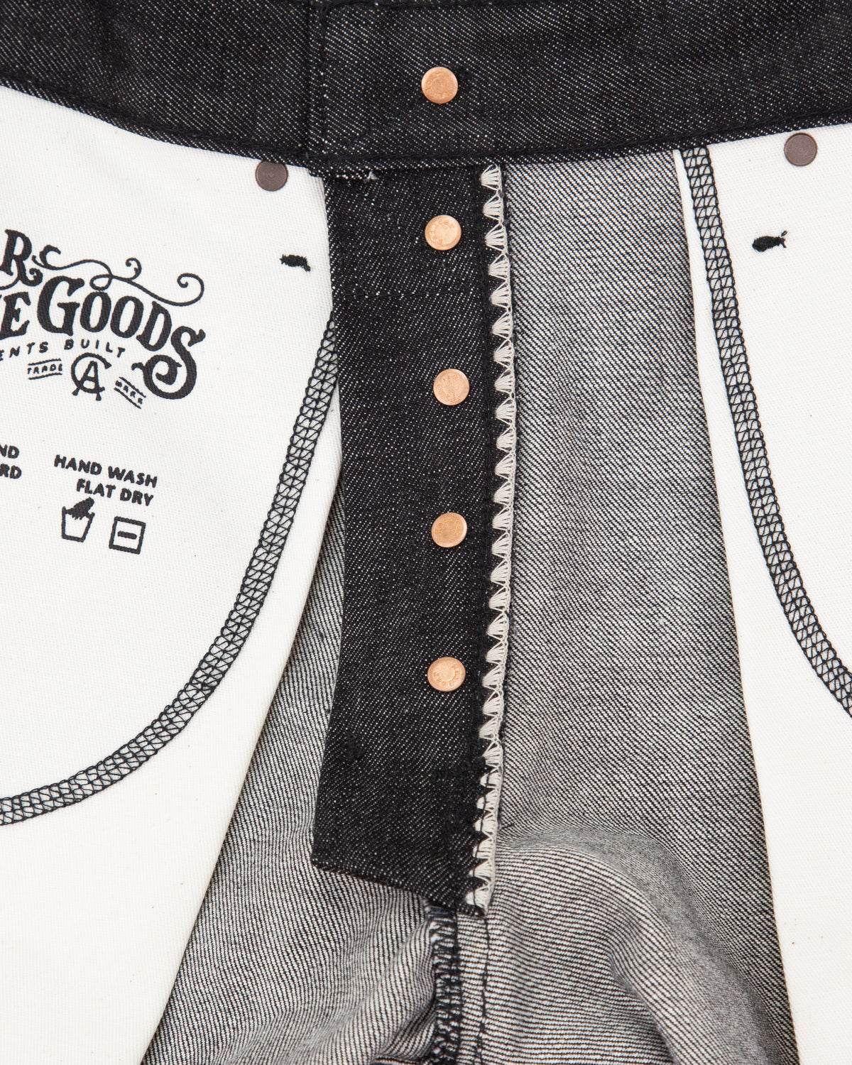 Black Warp White Weft Selvedge