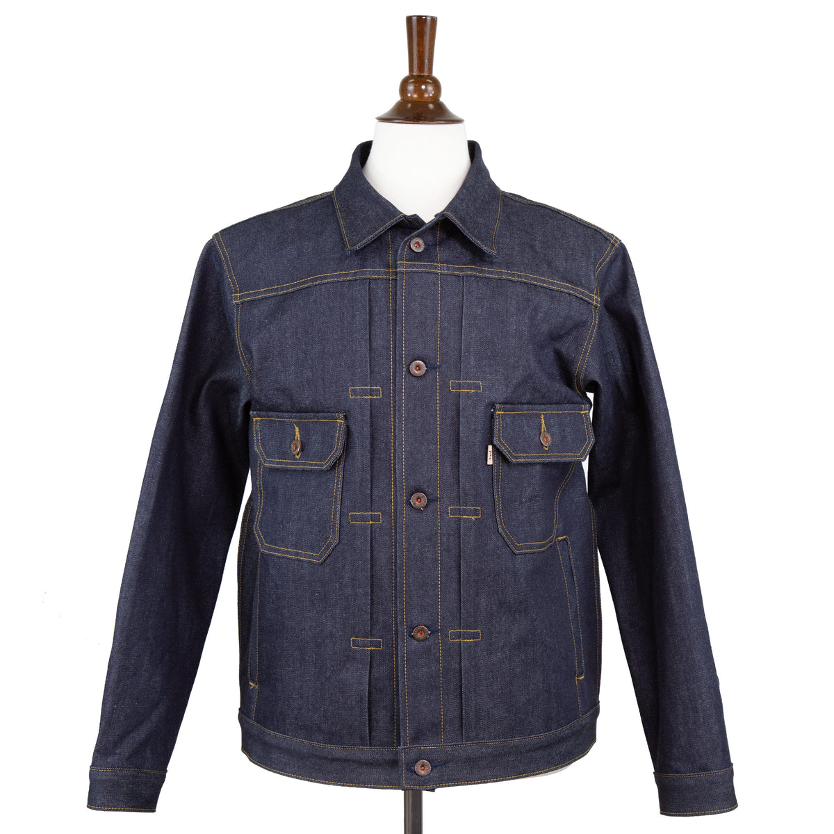 Front of Type 2 X110 13.5 Oz Classic Indigo Selvedge Jacket