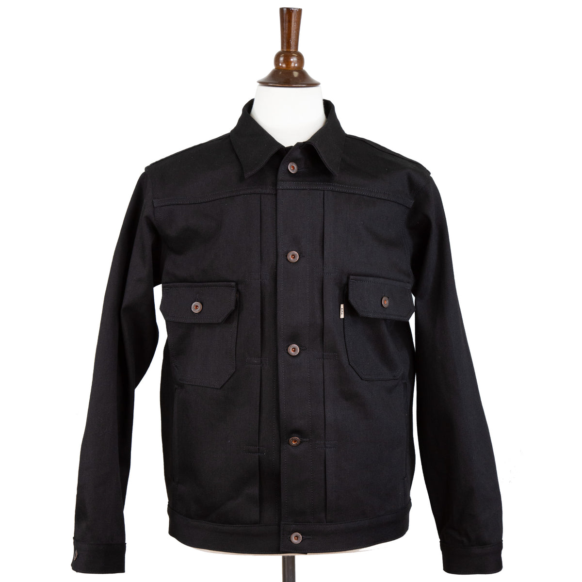 Front of Type 2 X111 13.5 Oz Double Black Selvedge Jacket