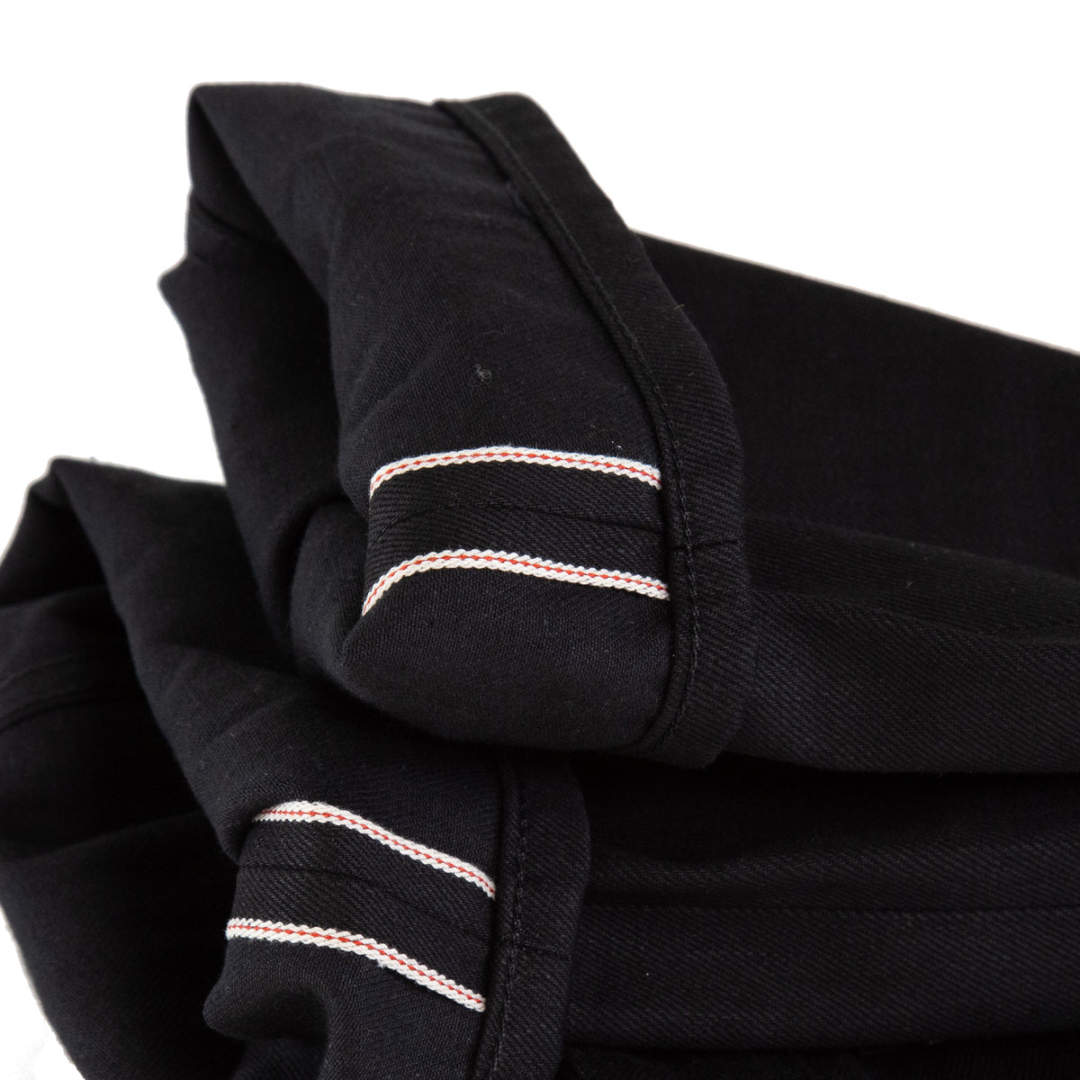 Cuff Detail of Spikes X111 Taper Leg 13.5 Oz Double Black Selvedge