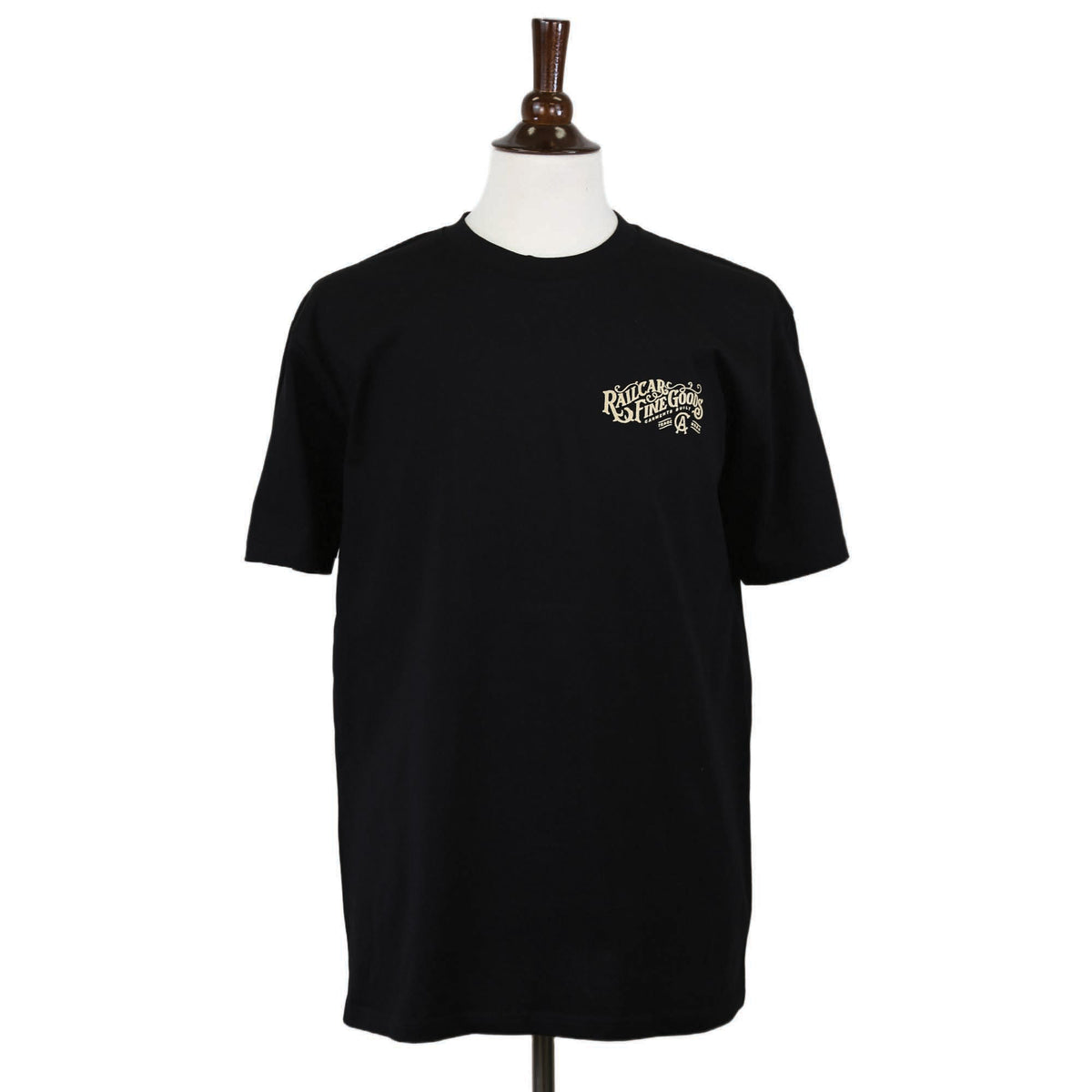Men's Typography Logo Black Tee Shirt