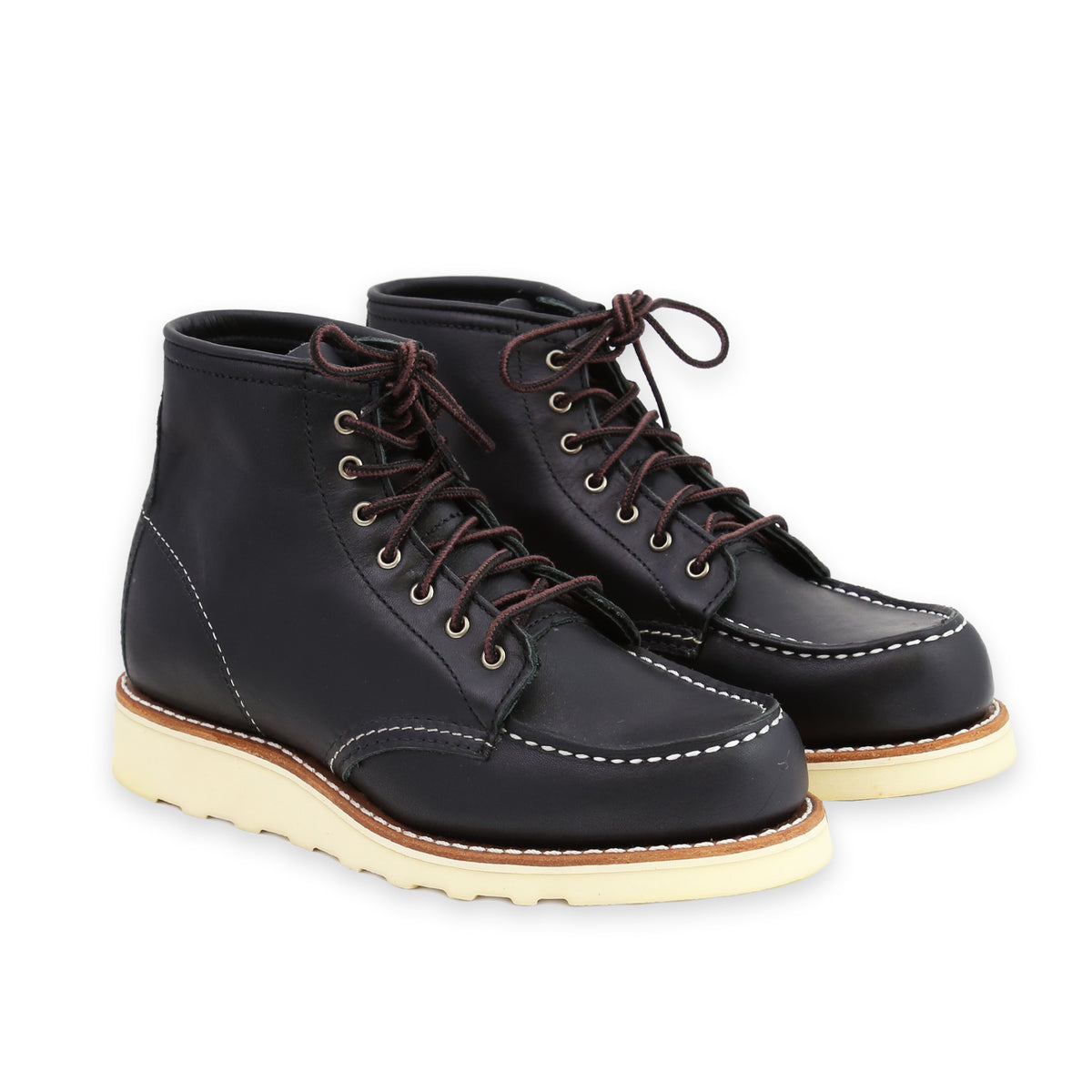Front Angle of RED WING WOMEN'S CLASSIC MOC TOE BLACK